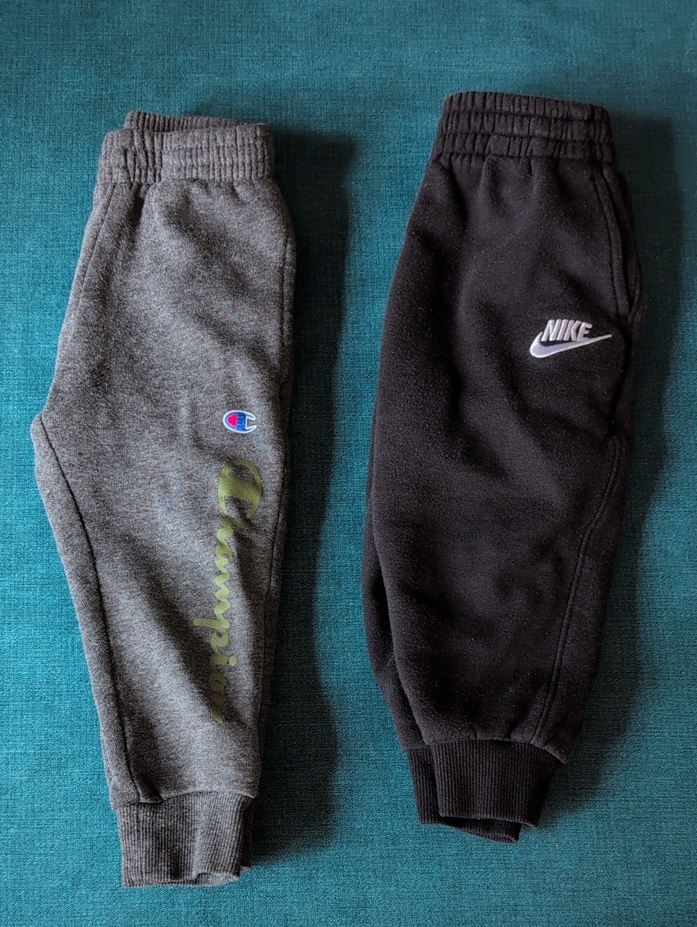 Champion & Nike Kids Gray & Black Jogger Sweatpants Duo Set